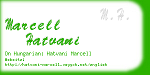 marcell hatvani business card